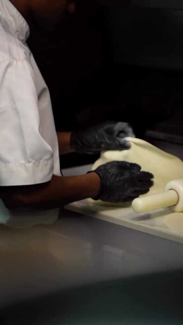 Chef preparing dough film still for Project 07